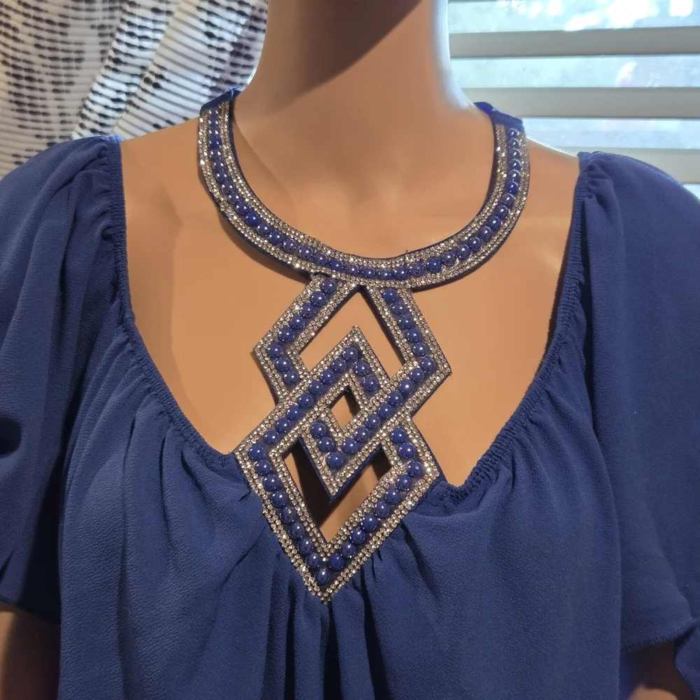 Banabee Off The Shoulder Rhinestone Top 1XL - Picture 2 of 5